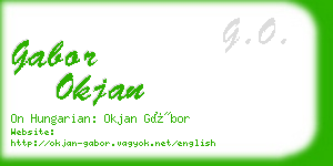 gabor okjan business card